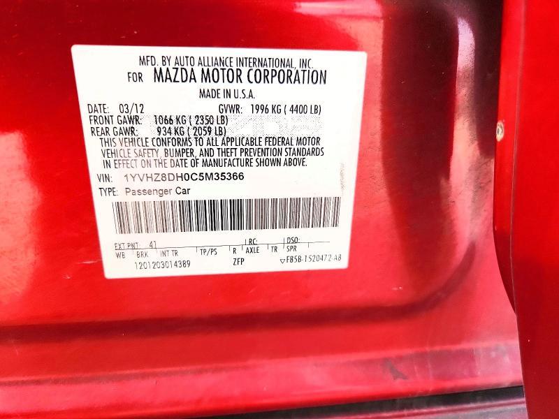 2012 Mazda 6 I