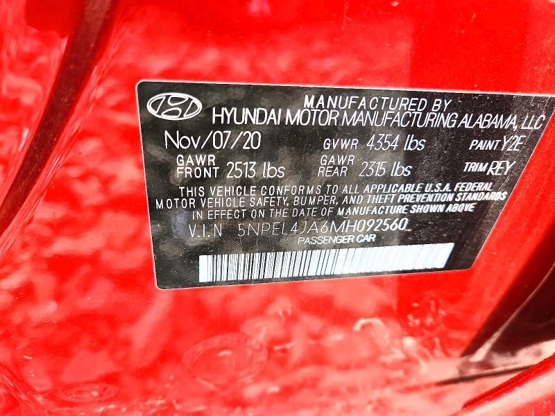 2021 Hyundai Sonata sel