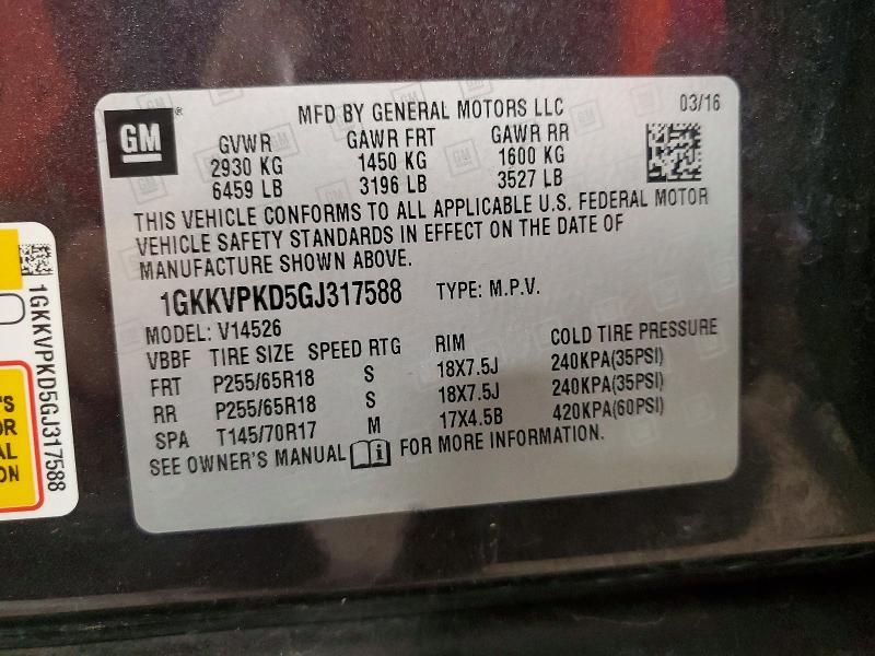 2016 GMC Acadia sle