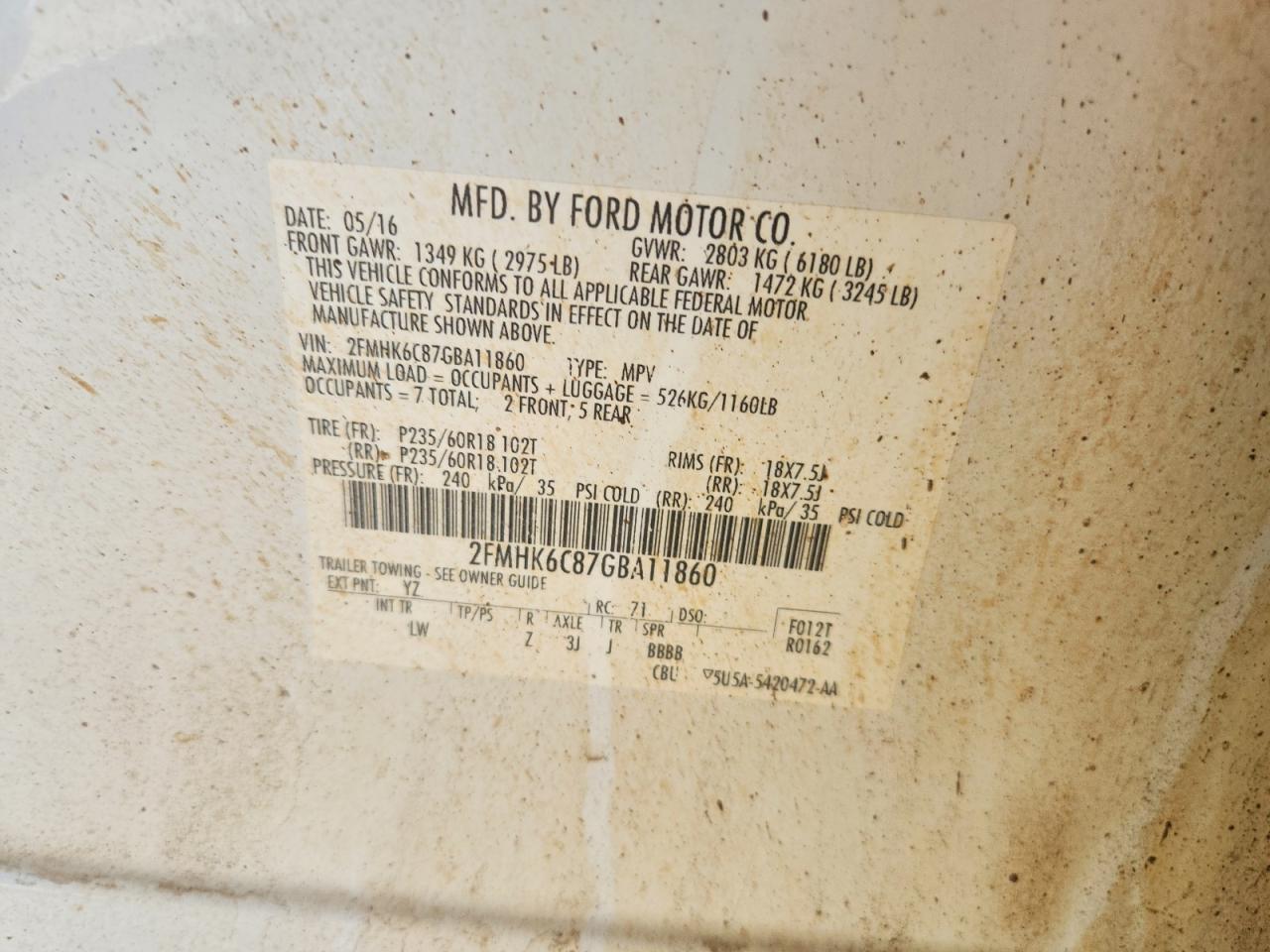 2016 Ford Flex sel