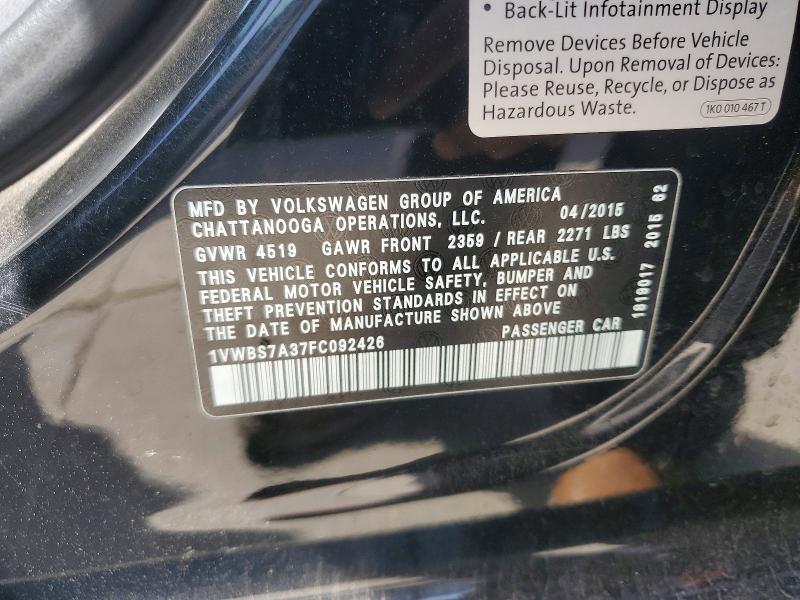 2015 Volkswagen Passat se