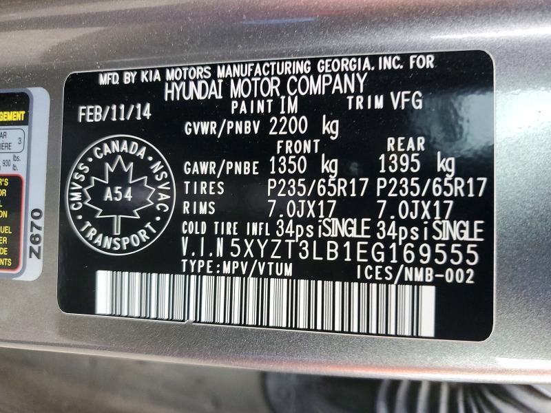 2014 Hyundai Santa fe Sport 2.4l
