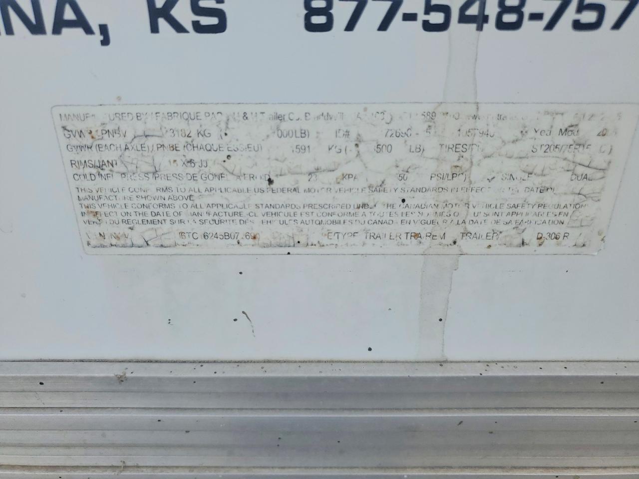 2005 H&H D-306 R Enclosed Cargo Trailer