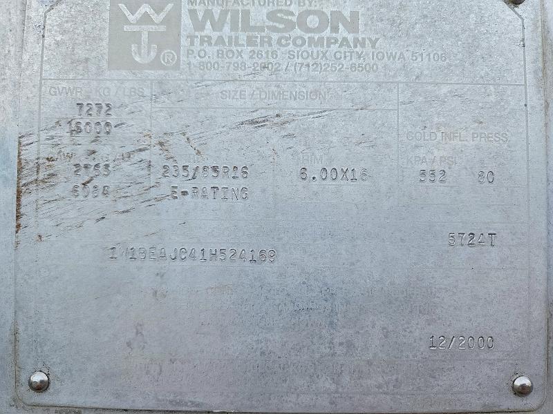 2001 Wilson Trailer 2001 Wilson Horse Trailer
