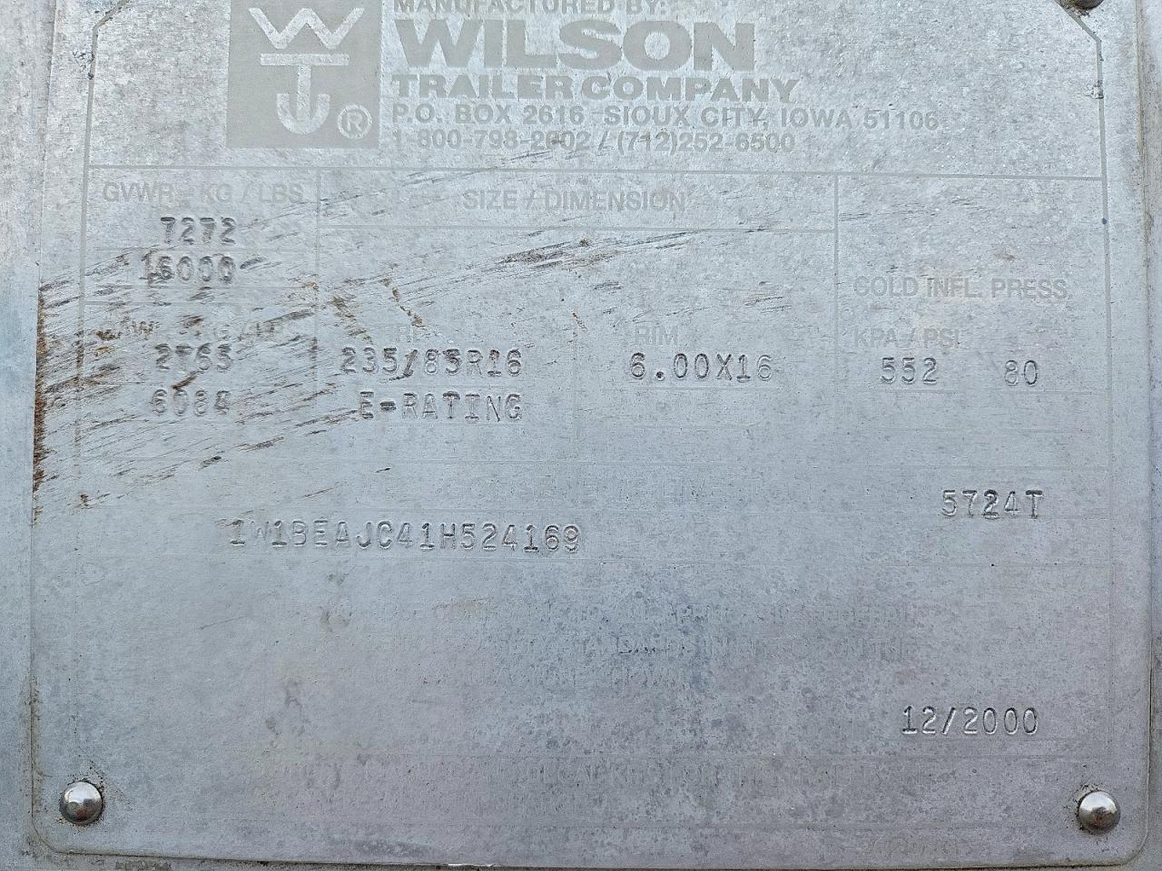 2001 Wilson Trailer 2001 Wilson Horse Trailer