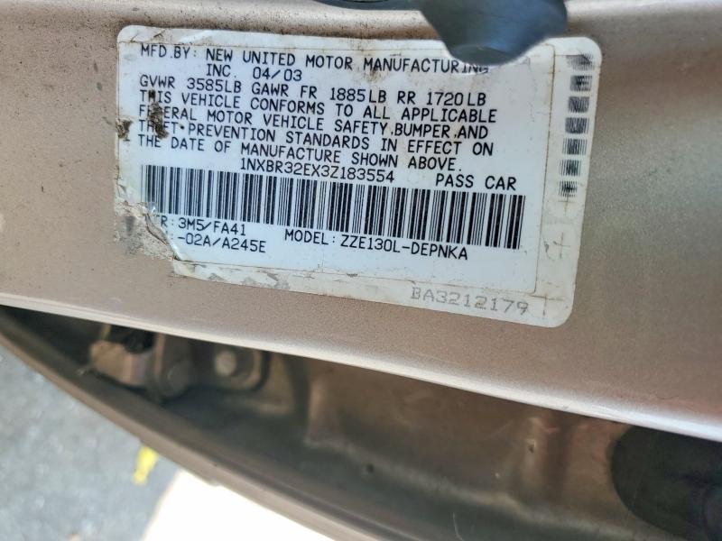 2003 Toyota Corolla le