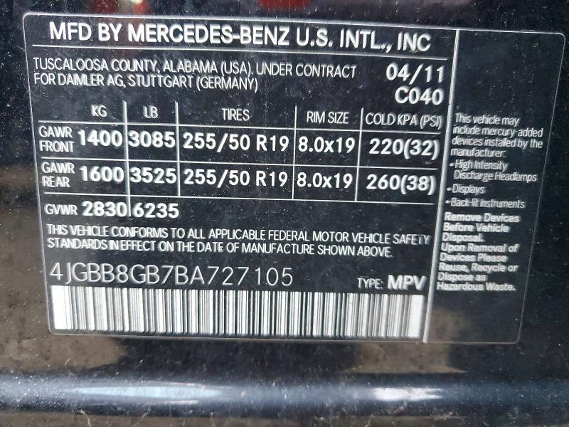 2011 Mercedes-Benz Ml 350 4matic