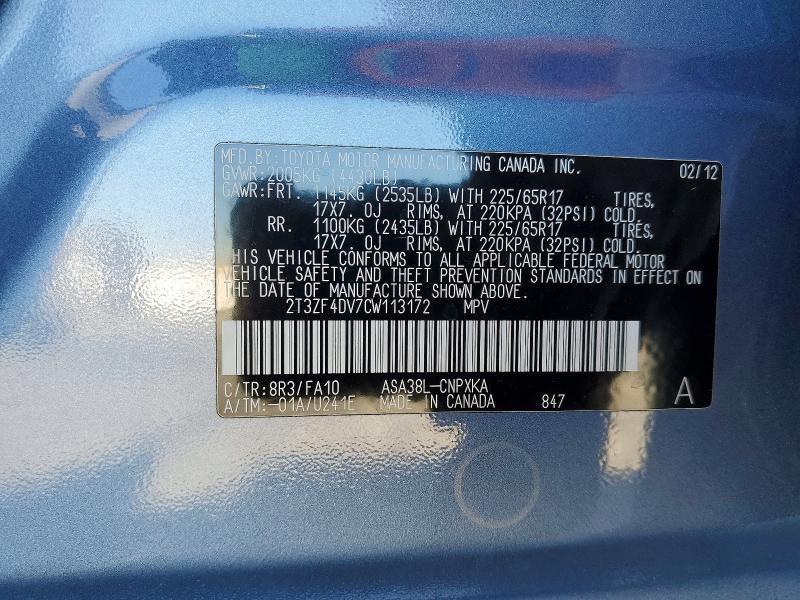 2012 Toyota Rav4 Base
