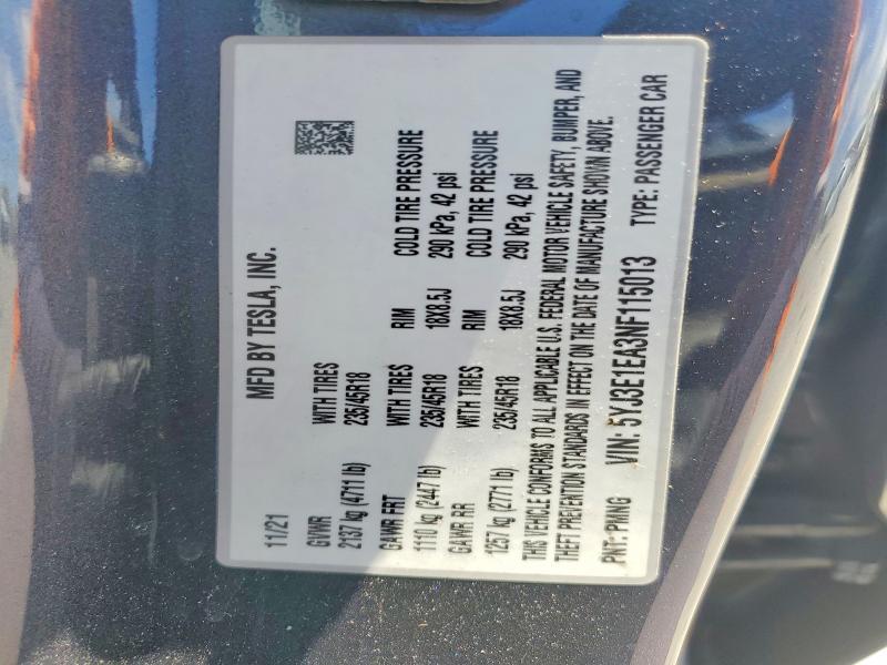 2022 Tesla Model 3