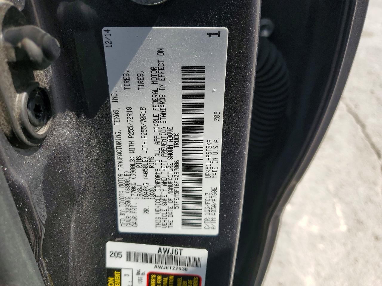 2015 Toyota Tundra Crewmax SR5