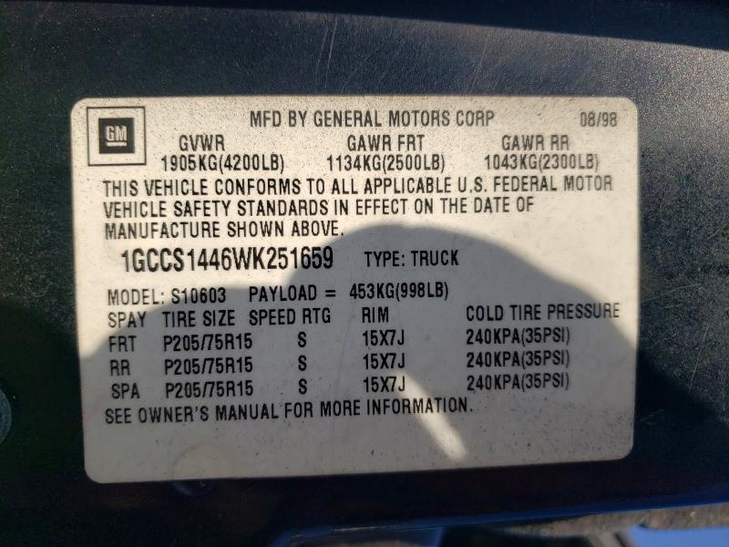 1998 Chevrolet S Truck S10