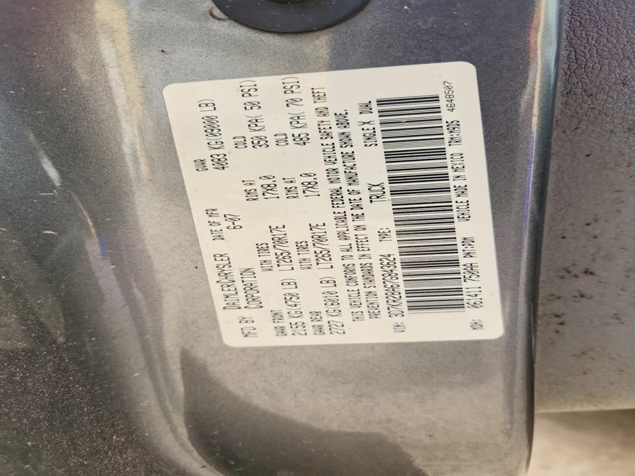 2007 Dodge RAM 2500 ST/SLT