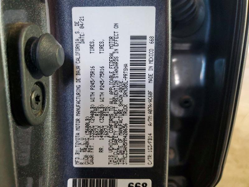 2021 Toyota Tacoma SR V6