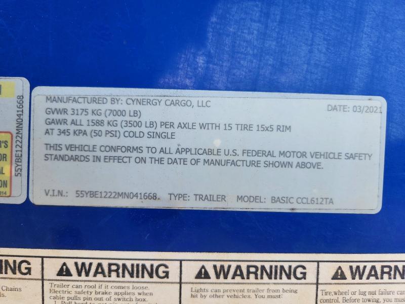 2021 Cyen 2021 Cynergy Cargo Basic CCL612TA Enclosed Cargo T