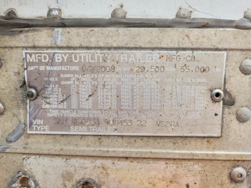 2009 Utility VS2RA Refrigerated Van Trailer