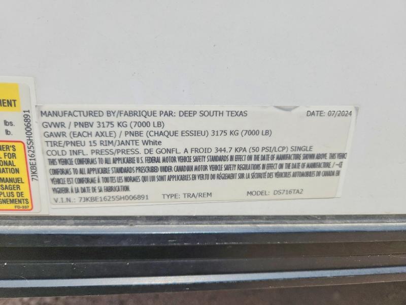 2025 Deep South DS716TA2 Enclosed Cargo Trailer