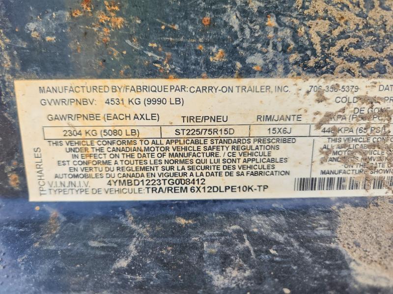 2026 Carry-On 6X12DLPE10K-TP Dump Trailer