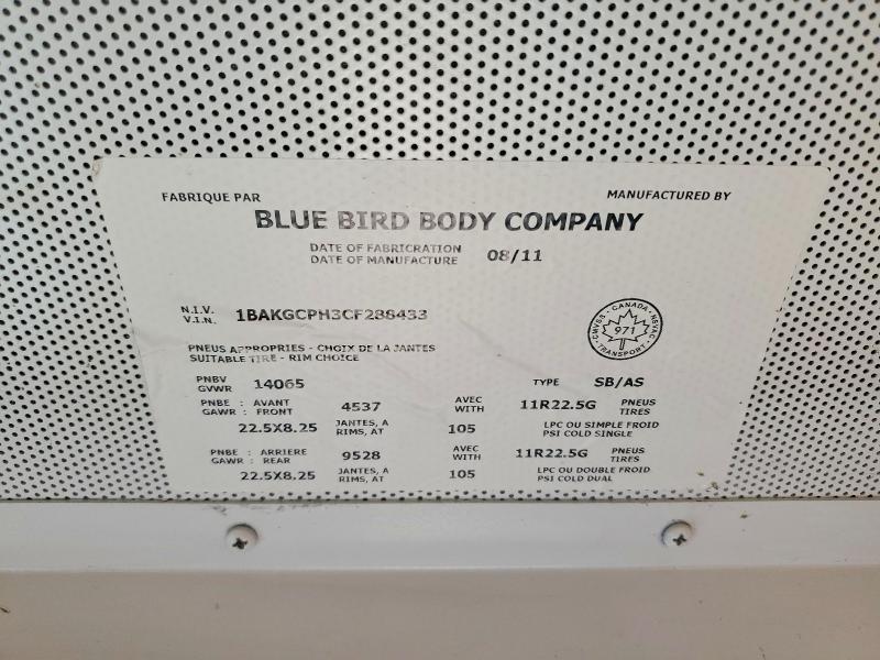 2012 Bluebird Vision-school bus