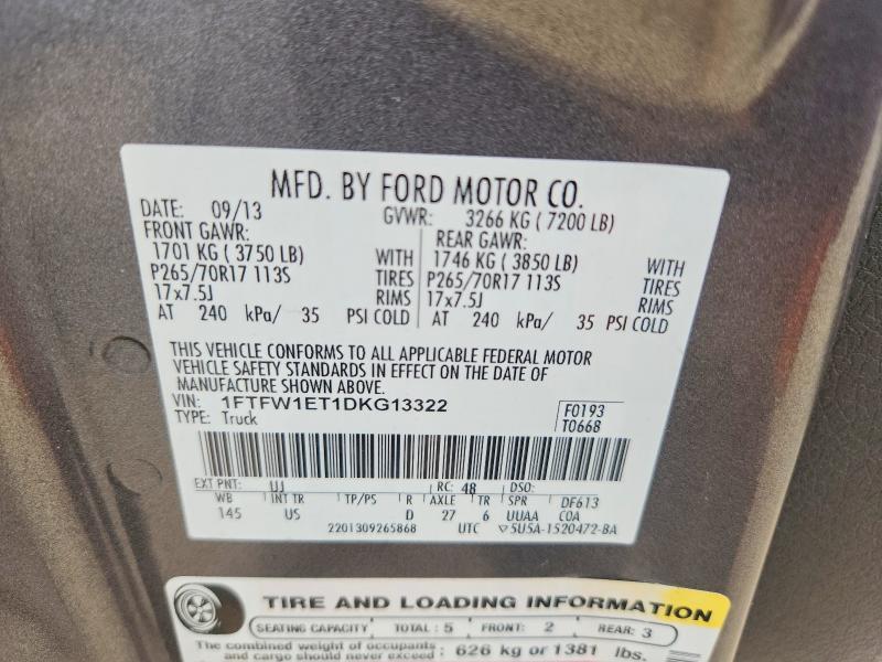 2013 Ford F150 Supercrew