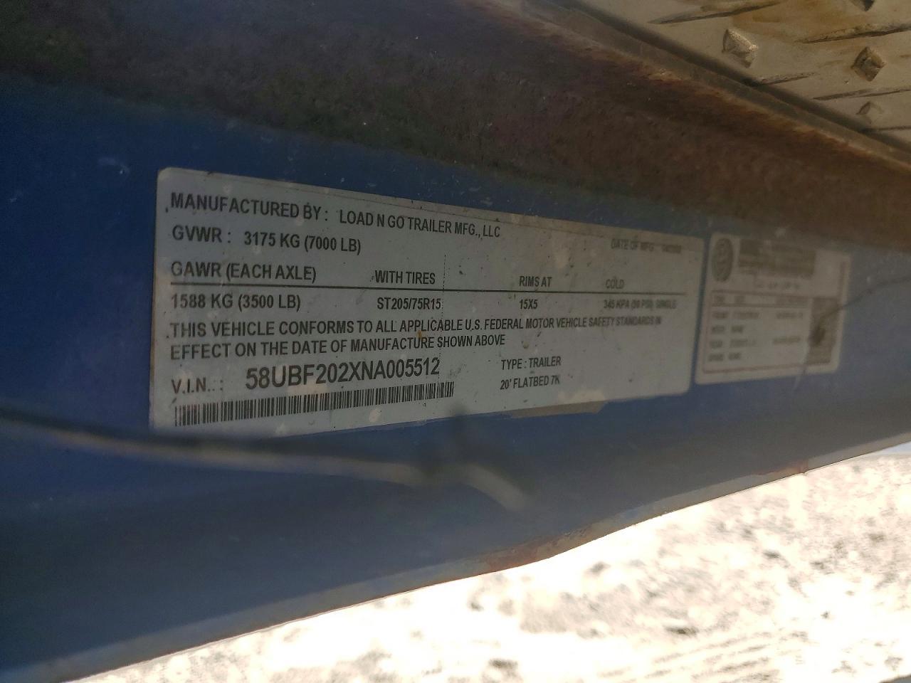2022 Load N Go Equipment Trailer