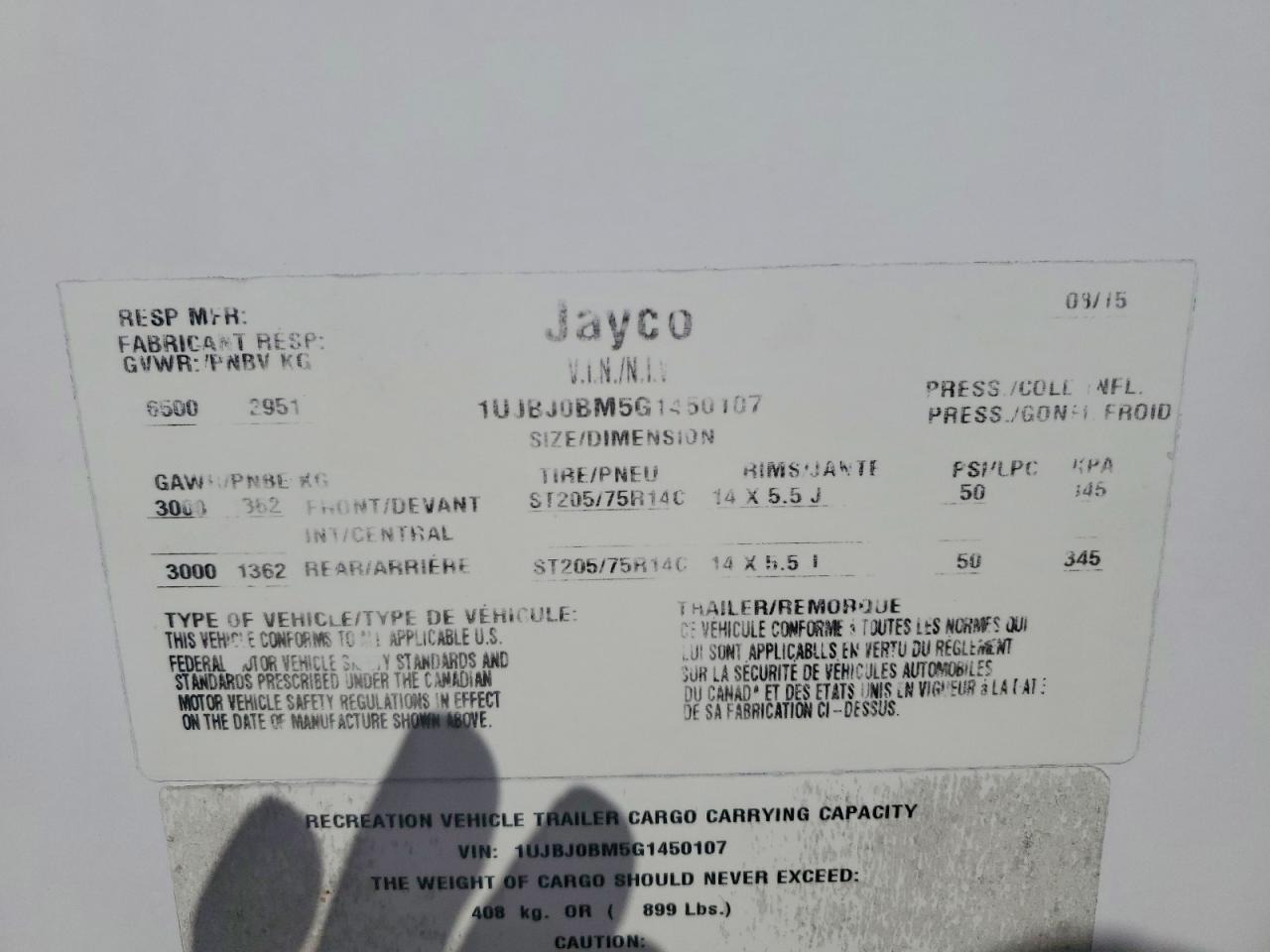 2016 Jayco Jay 2016 Jayco White Hawk Camper