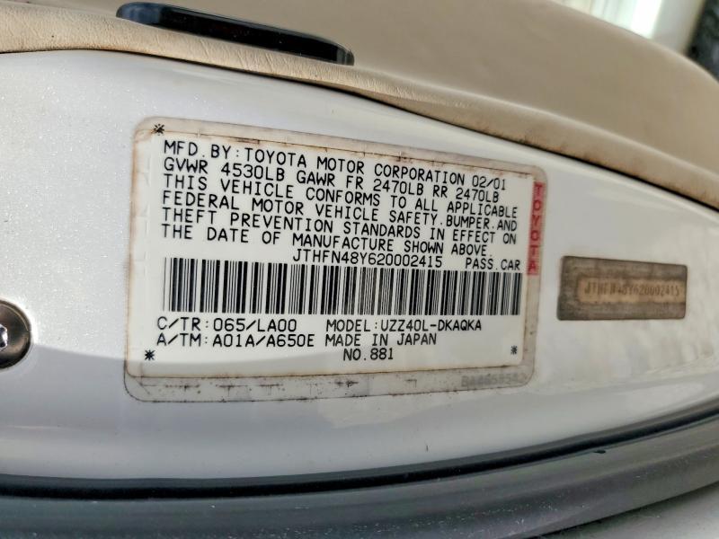 2002 Lexus Sc 430