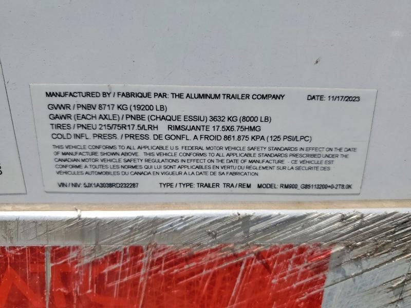 2024 Aluminum Trailer Co RM900