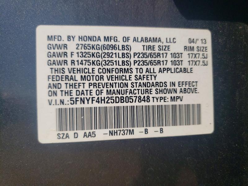 2013 Honda Pilot lx
