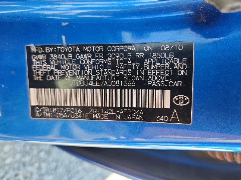 2010 Toyota Corolla le
