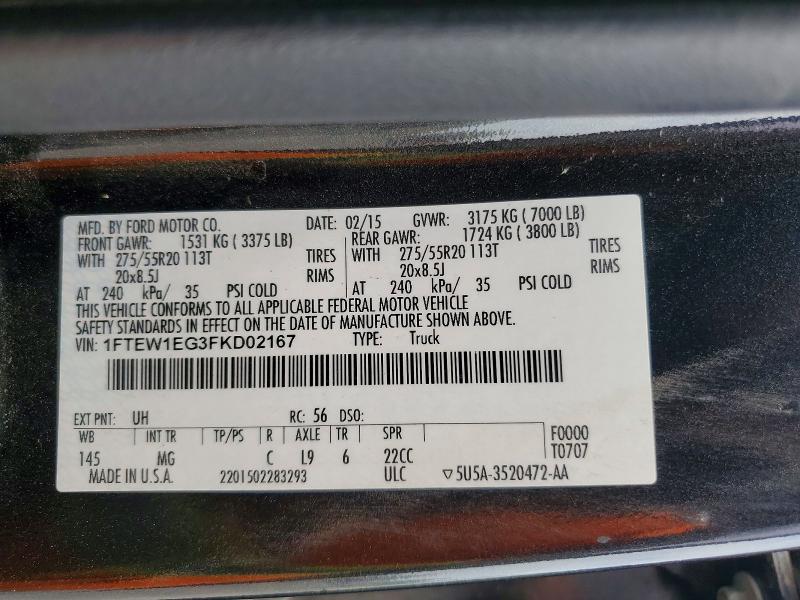 2015 Ford F150 Supercrew