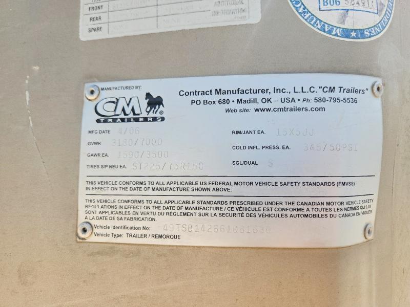 2006 Cm Trailer 2006 Contract Manufacturer Horse Trailer