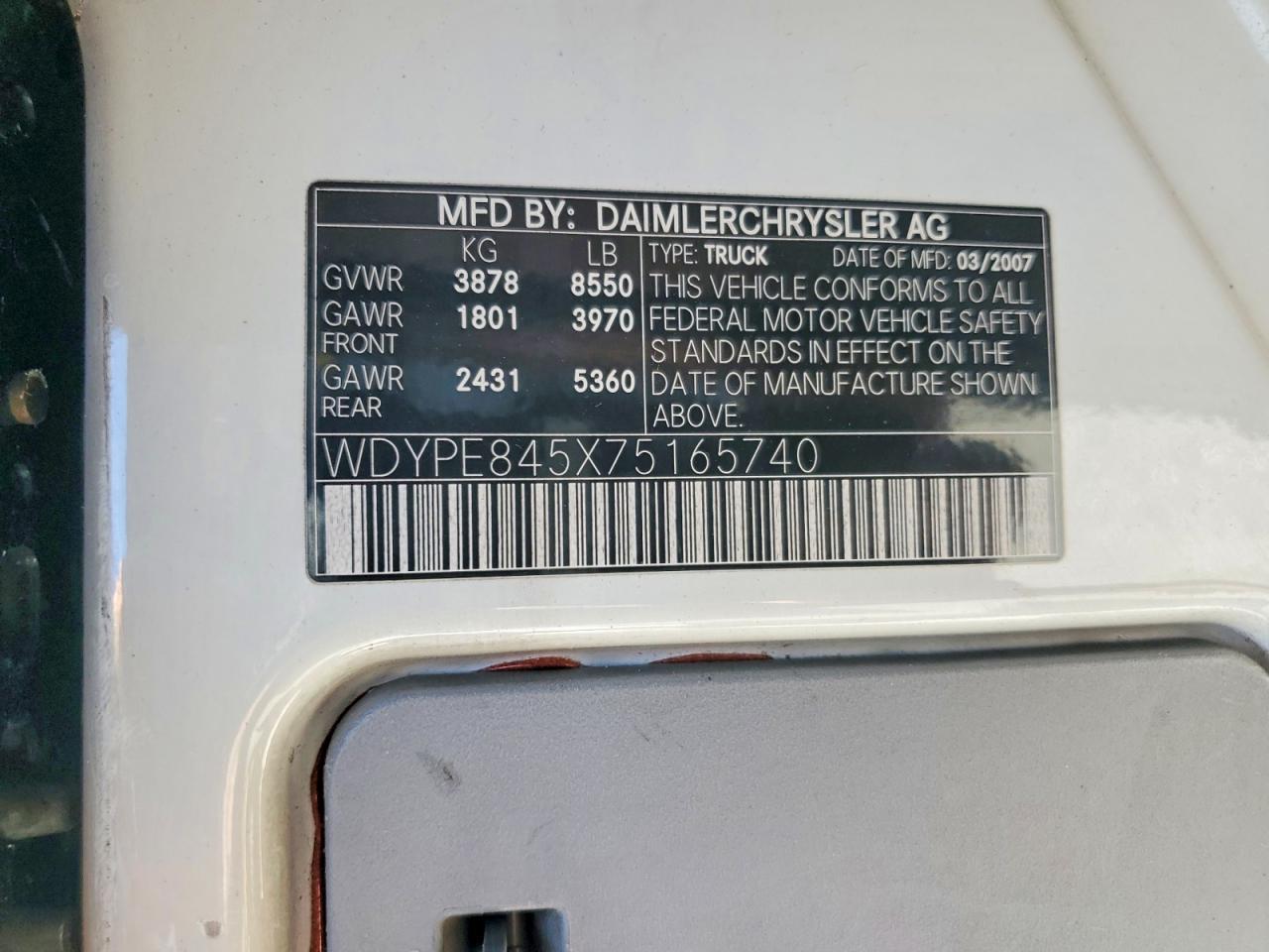 2007 Freightliner Sprinter 2500 Delivery Van