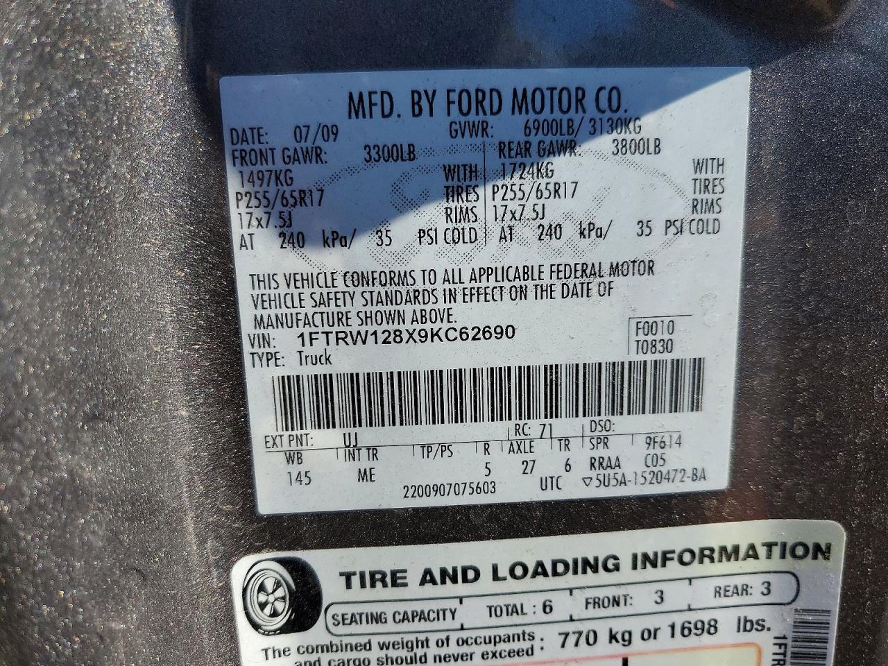 2009 Ford F150 Supercrew