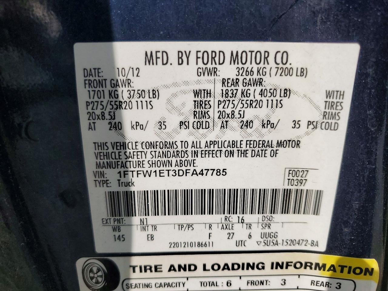 2013 Ford F150 Supercrew
