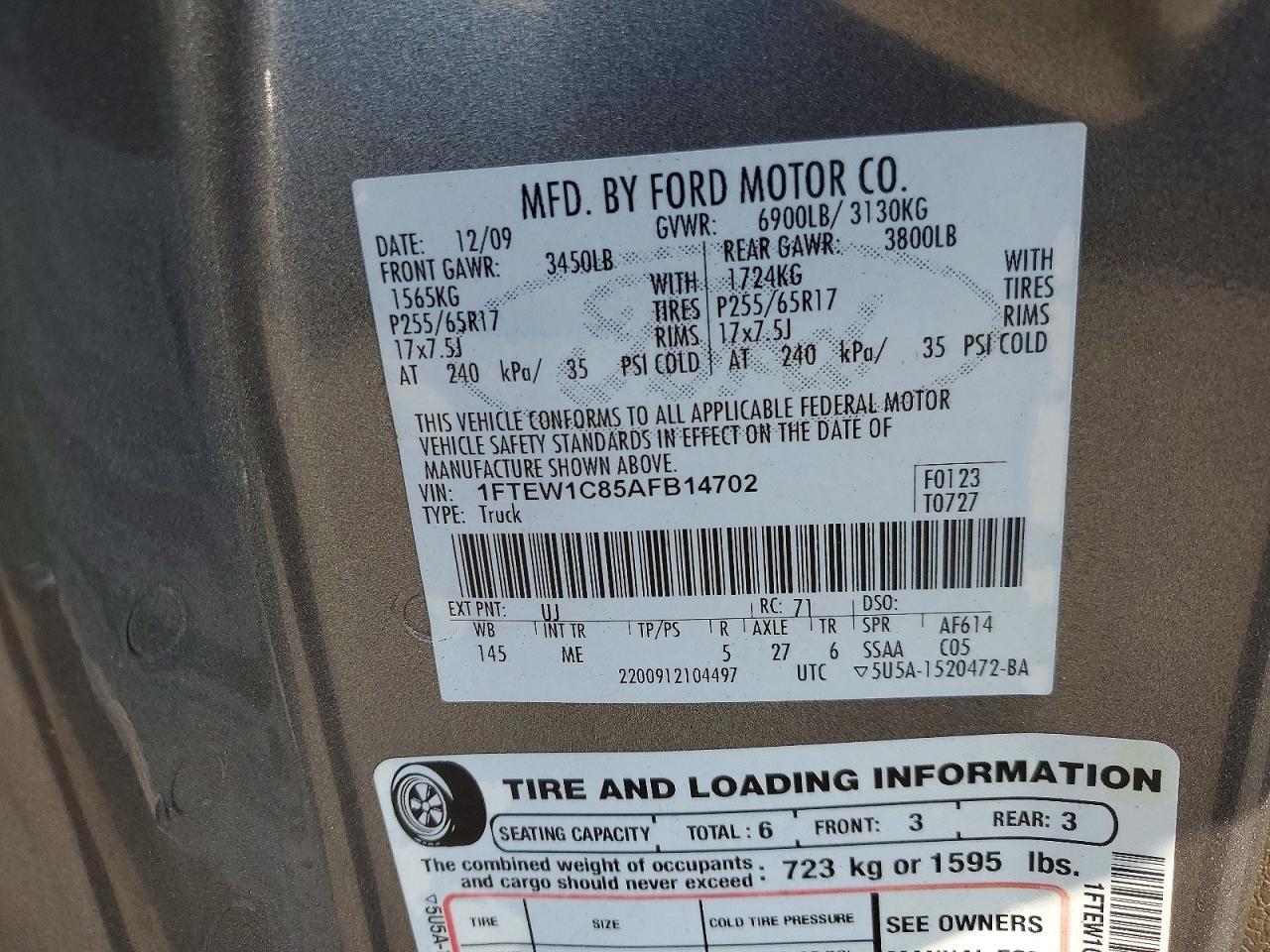 2010 Ford F150 Supercrew