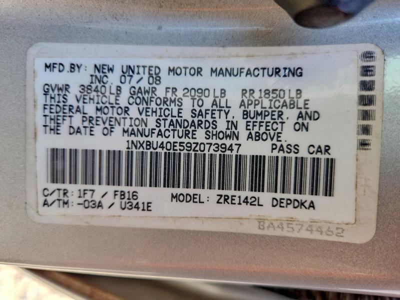 2009 Toyota Corolla le