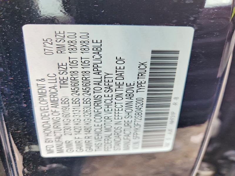 2025 Honda Ridgeline Trail Sport