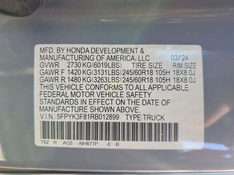 2024 Honda Ridgeline Black Edition