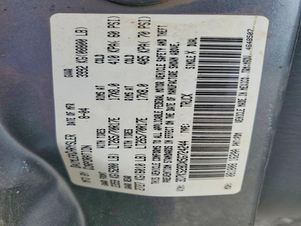 2005 Dodge RAM 2500 ST