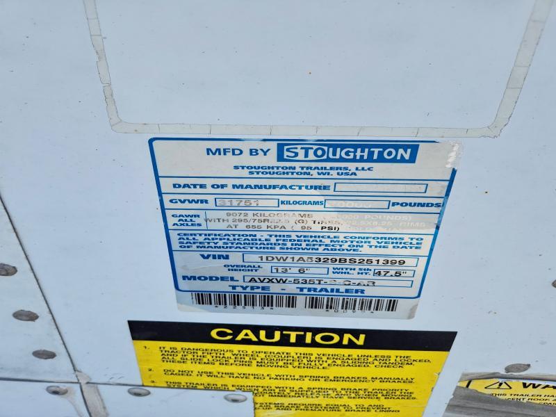 2011 Stroughton 2011 Stoughton Avxw-535t-s-c-ar dry van Trailer