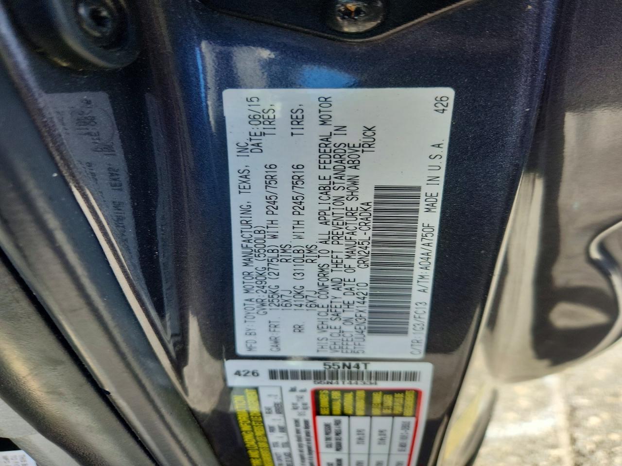 2015 Toyota Tacoma V6