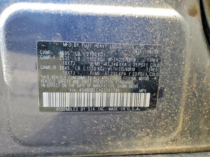 2016 Subaru Outback 2.5i Limited