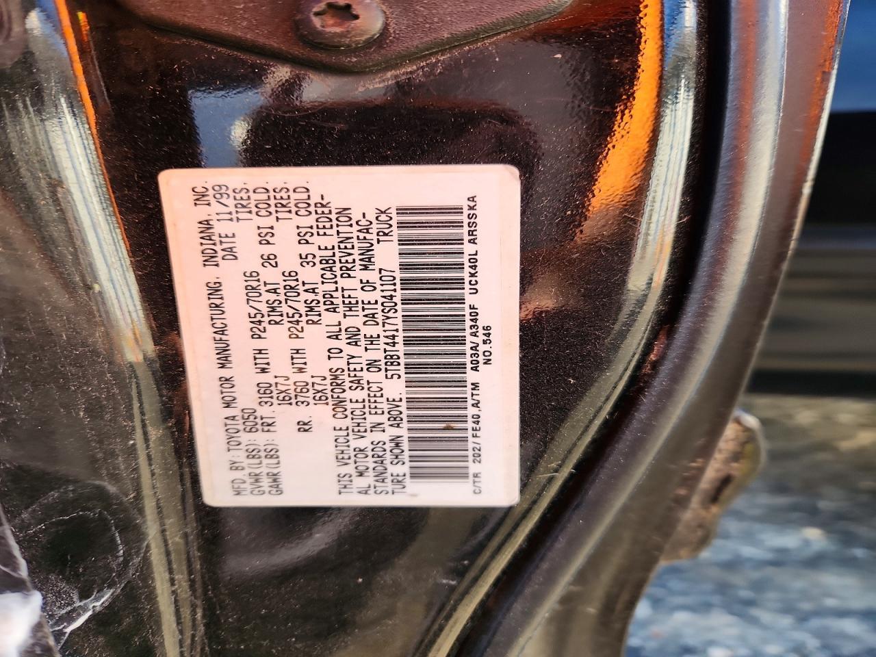 2000 Toyota Tundra SR5