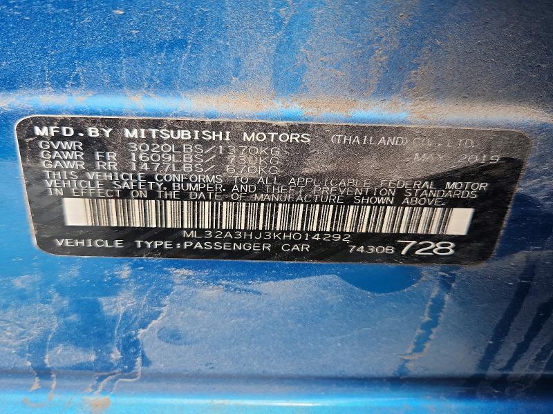 2019 Mitsubishi Mirage es