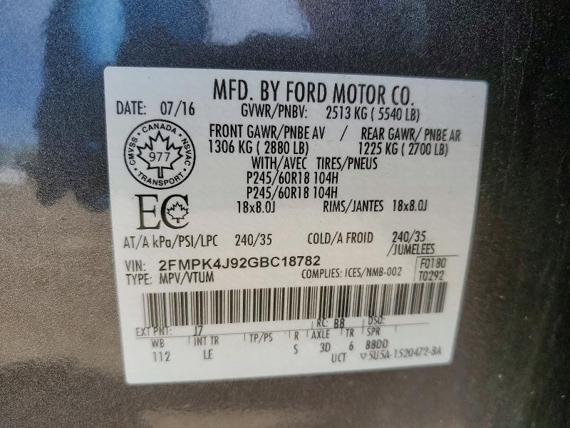 2016 Ford Edge sel