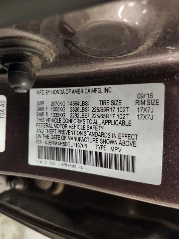 2016 Honda Cr-v ex