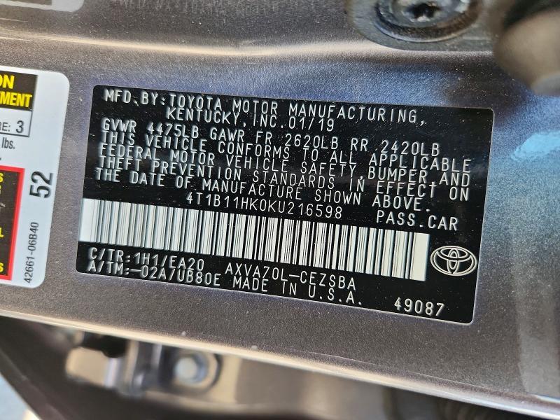 2019 Toyota Camry se