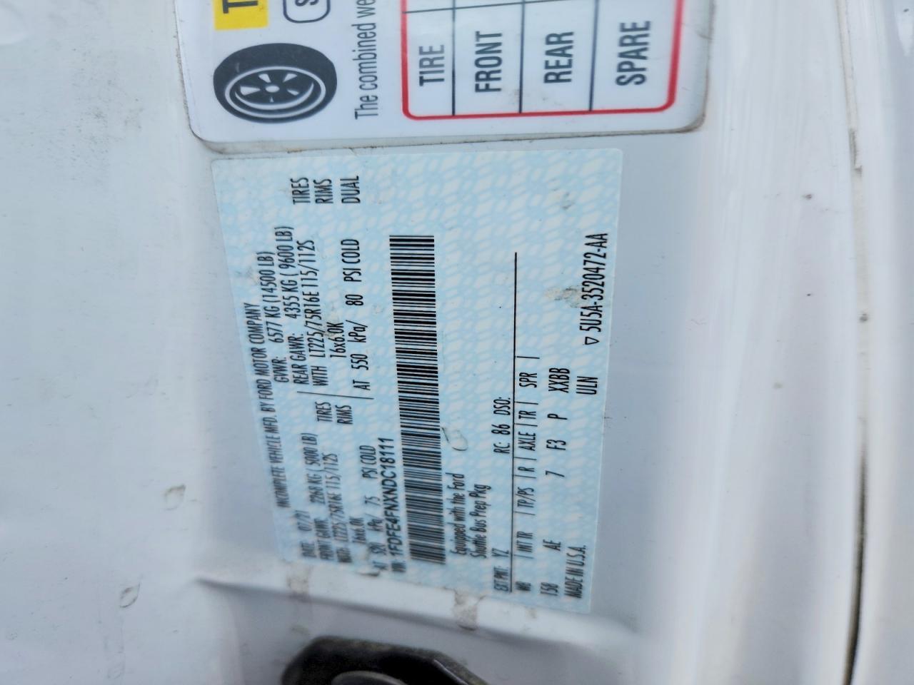 2022 Ford Econoline E450 Super Duty Cutaway Van