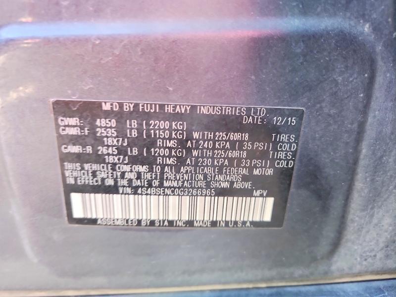 2016 Subaru Outback 3.6r Limited
