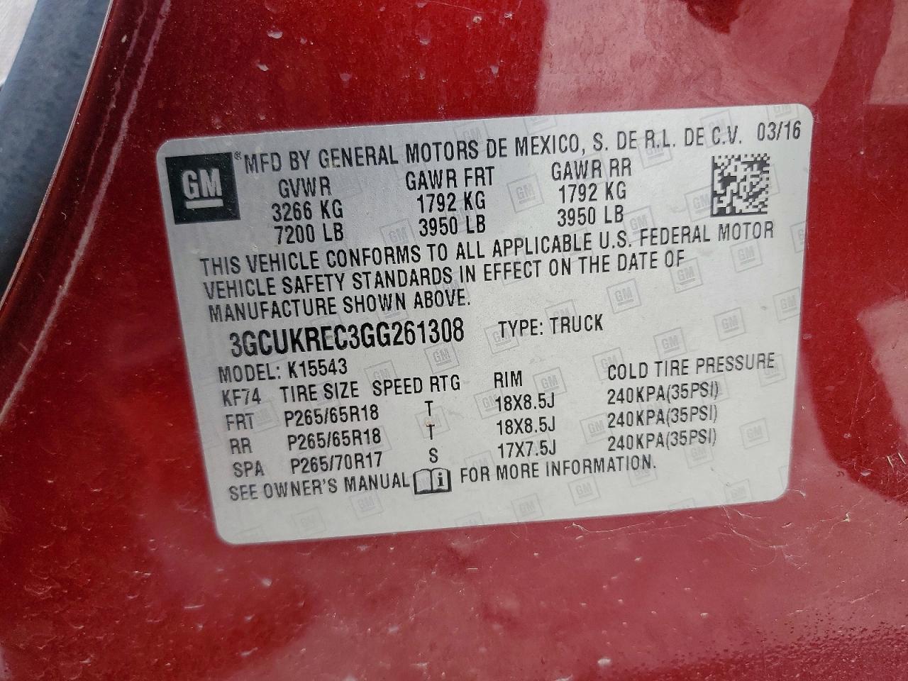 2016 Chevrolet Silverado K1500 LT